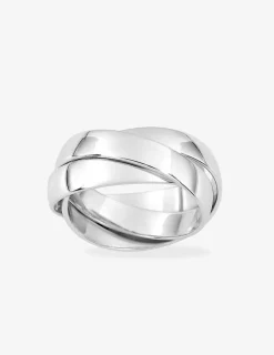 Alliance 3 anneaux argent rhodié 925 ‰ 4 mm SO OR