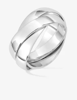 Alliance 3 anneaux argent rhodié 925 ‰ 4 mm SO OR