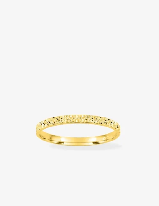 Alliance 2 mm en or jaune 750 ‰, détails fantaisie - Mariage