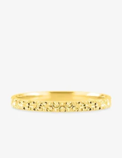 Alliance 2 mm en or jaune 750 ‰, détails fantaisie - Mariage