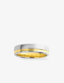 Alliance bicolore or 750 ‰ jaune et blanc - Mariage