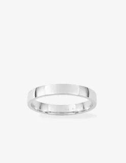 Alliance bombée 3 mm en or blanc 750 ‰ - Mariage