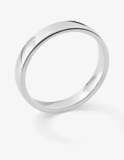 Alliance bombée 3 mm en or blanc 750 ‰ - Mariage