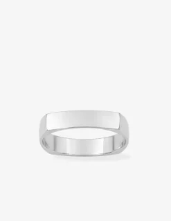 Alliance carrée 4 mm or blanc 750‰ SO OR