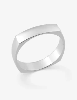 Alliance carrée 4 mm or blanc 750‰ SO OR