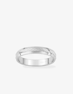 Alliance ciselée argent rhodié 925 ‰ 3 mm SO OR