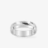 Alliance ciselée argent rhodié 925 ‰ 4 mm SO OR