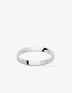 Alliance demi-bombée 2,5 mm or blanc 750‰ SO OR