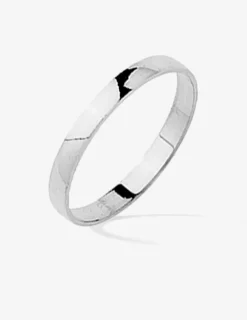 Alliance demi-bombée 2,5 mm or blanc 750‰ SO OR