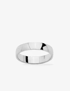 Alliance demi-bombée 4 mm or blanc 750‰ SO OR