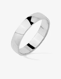 Alliance demi-bombée 4 mm or blanc 750‰ SO OR