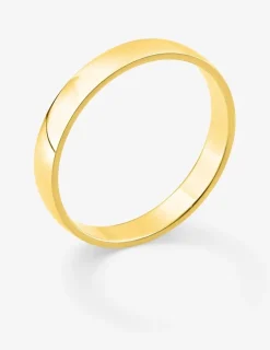 Alliance demi-bombée légère 3 mm or jaune 750‰ - Mariage