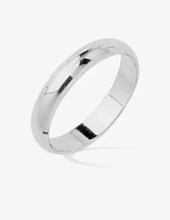 Alliance demi-jonc 3,5 mm argent 925‰ rhodié - Mariage