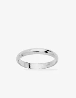Alliance demi-jonc 3 mm en or blanc 750 ‰ - Mariage