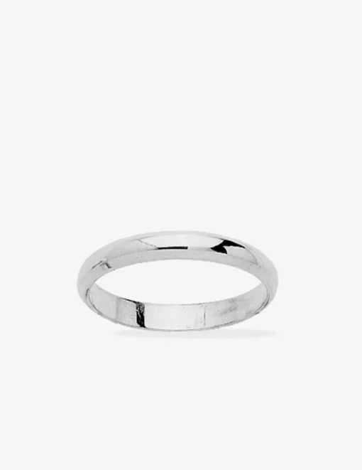 Alliance demi-jonc 3 mm en or blanc 750 ‰ - Mariage