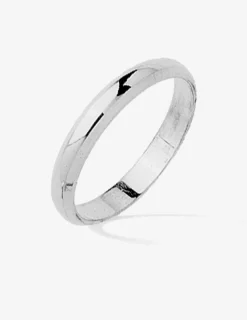 Alliance demi-jonc 3 mm en or blanc 750 ‰ - Mariage