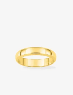 Alliance demi-jonc 4 mm en or jaune 750 ‰ - Mariage
