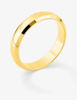 Alliance demi-jonc 4 mm en or jaune 750 ‰ - Mariage
