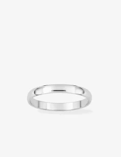 Alliance demi-jonc 2,5 mm or blanc 750‰ - Mariage