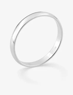 Alliance demi-jonc 2,5 mm or blanc 750‰ - Mariage