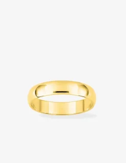 Alliance demi-jonc 4 mm or jaune 750‰ - Mariage