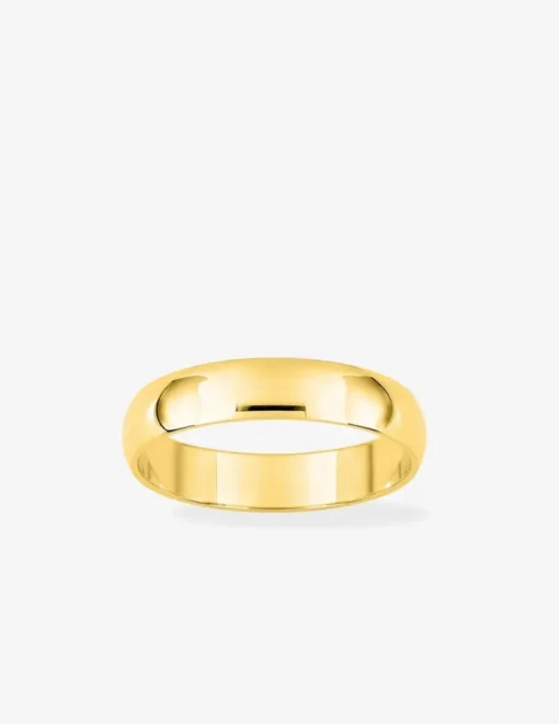 Alliance demi-jonc 4 mm or jaune 750‰ - Mariage