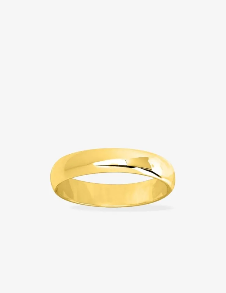 Alliance demi-jonc 4 mm or jaune 375‰ - Mariage