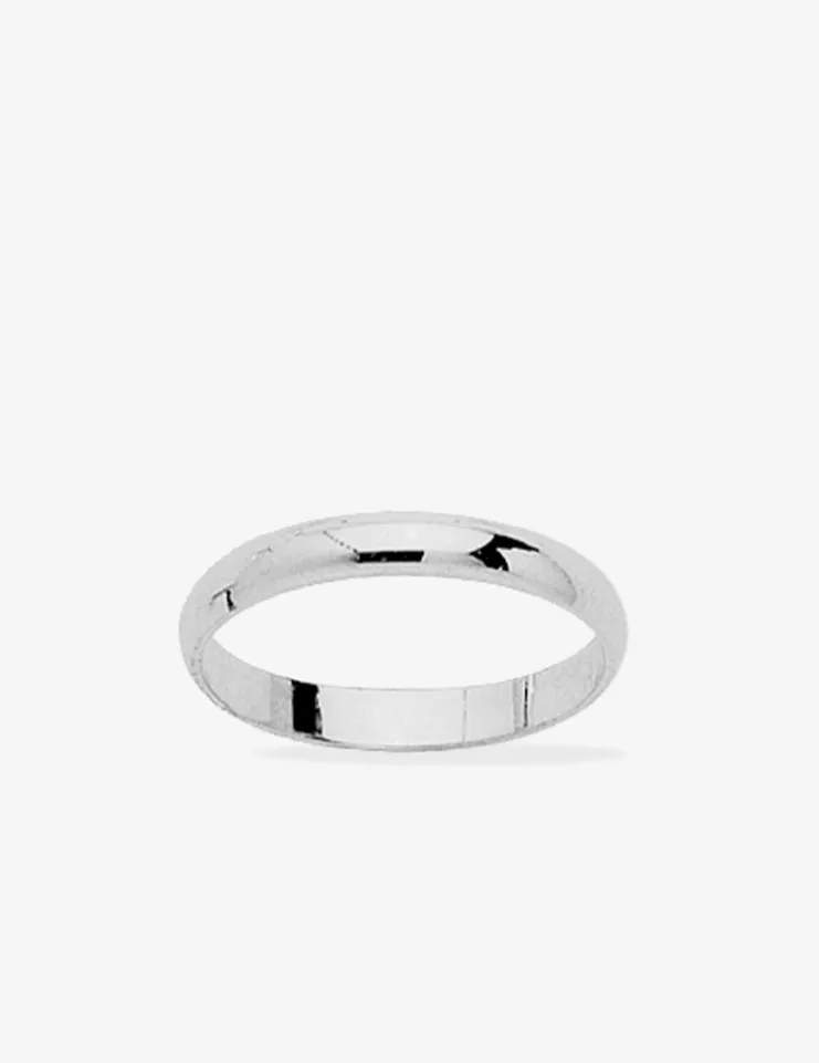 Alliance demi-jonc 3 mm or blanc 750‰ - Mariage