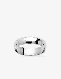 Alliance demi-jonc argent rhodié 925 ‰ 5 mm SO OR