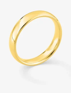 Alliance demi-jonc confort 4 mm en or jaune 750 ‰ - Mariage