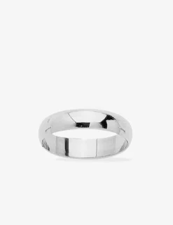 Alliance demi-jonc en argent 925 ‰ rhodié 4,5 mm - Mariage