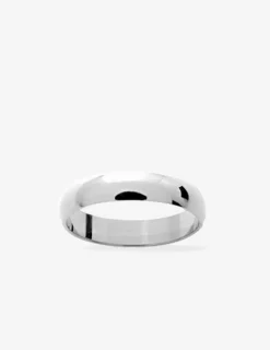 Alliance demi-jonc or blanc 750‰ 4 mm - Mariage