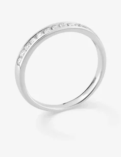 Alliance demi-tour en or blanc 750 ‰, 11 diamants 0,20 ct SO OR