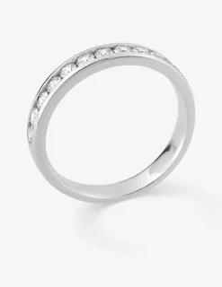 Alliance demi-tour en or blanc 750 ‰, 11 diamants 0,50 ct SO OR