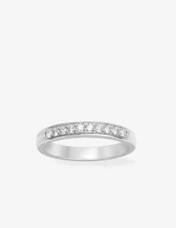 Alliance demi-tour en or blanc 750 ‰, diamants 0,20 ct SO OR