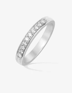 Alliance demi-tour en or blanc 750 ‰, diamants 0,20 ct SO OR