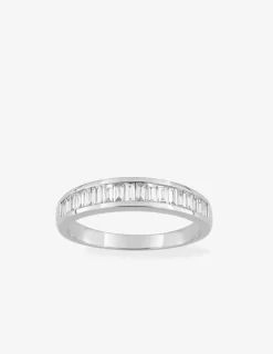 Alliance demi-tour en or blanc 750 ‰, diamants GH-SI 0,50 ct SO OR