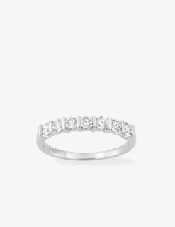 Alliance demi-tour en or blanc 750 ‰ et diamants 0,50 ct SO OR
