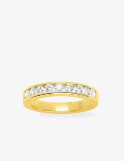 Alliance demi-tour en or jaune 750 ‰, diamants 0,60 ct SO OR