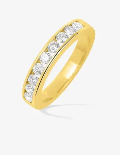 Alliance demi-tour en or jaune 750 ‰, diamants 0,60 ct SO OR