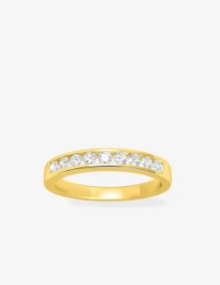 Alliance demi-tour en or jaune 750 ‰, diamants 0,40 ct SO OR