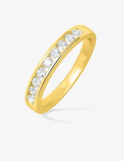 Alliance demi-tour en or jaune 750 ‰, diamants 0,40 ct SO OR