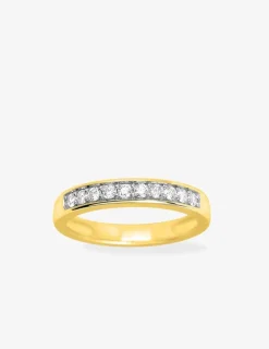 Alliance demi-tour en or jaune 750 ‰ et diamants 0,30 ct SO OR