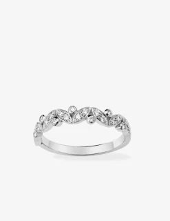 Alliance en or blanc 750 ‰, diamants 0,23 ct - Mariage