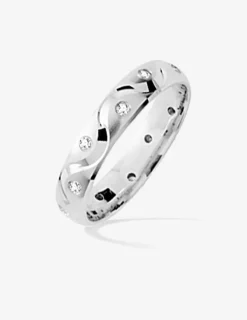 Alliance en or blanc 750 ‰, diamants 0,12 ct SO OR