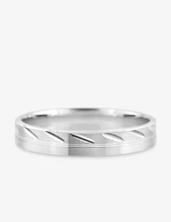 Alliance fantaisie 3,5 mm en or blanc 750 ‰ - Mariage