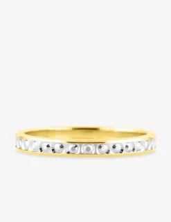 Alliance fantaisie 2,5 mm en or bicolore 750 ‰ - Mariage