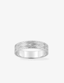 Alliance fantaisie argent rhodié 925 ‰ - Mariage