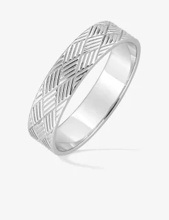 Alliance fantaisie argent rhodié 925 ‰ - Mariage