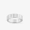 Alliance fantaisie argent rhodié 925 ‰ largeur 5 mm - Mariage
